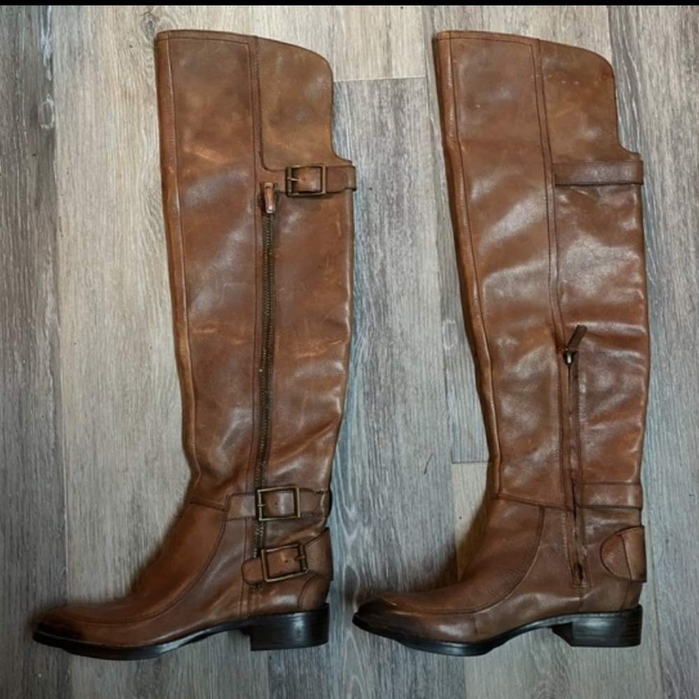 Sam Edelman Paulina Style Over the Knee zipper and Buckles Boots
